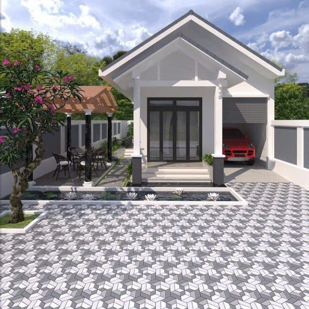 Gạch lát nền sân vườn hoa văn lục giác KT-HMZN