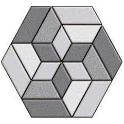 Gạch lát nền sân vườn hoa văn lục giác KT-HMZN