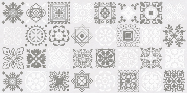 Gạch ốp men bóng vân đá xám điểm hoa văn KTM- GXVD - 30x60