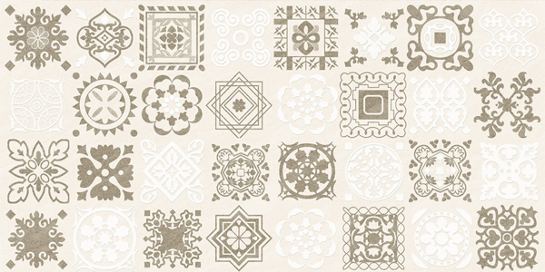 Gạch ốp men bóng vân đá vàng điểm hoa văn KTM- GXVG - 30x60