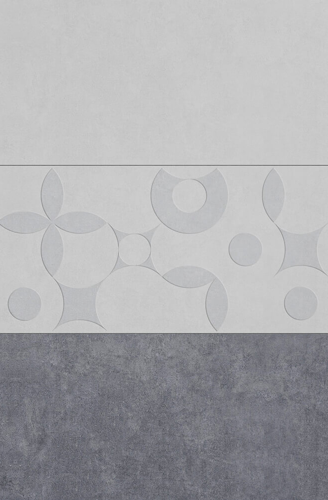 Gạch ốp men bóng vân đá xám điểm hoa văn KTM- GXVT - 30x60