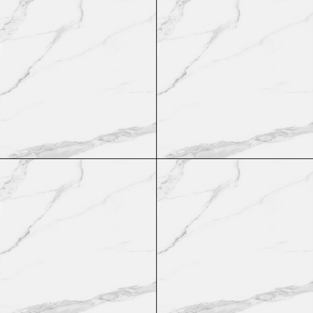 Gạch lát nền đá bóng kính trắng vân khói KV-DFZF - 120x120