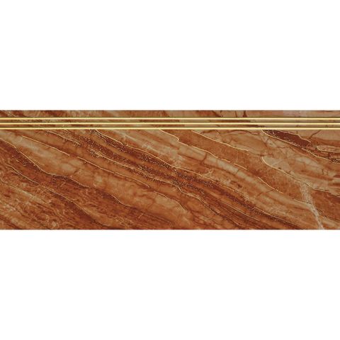  Gạch ốp lát cầu thang vân nâu đỏ nhũ vàng LT-HTFZG-D - 47x120 