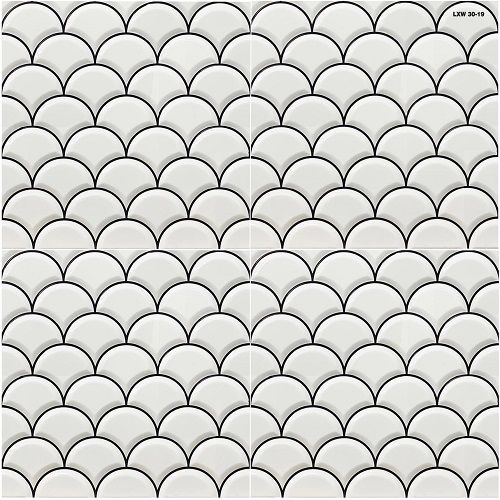 Gạch ốp lát men bóng vảy cá xanh LXW-GZ-DX - 30x30