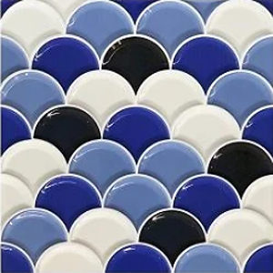 Gạch ốp lát men bóng vảy cá xanh LXW-GZ-FD - 30x30