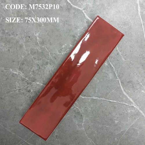 Gạch thẻ men bóng màu đỏ M-TMGF-P -DZ - 75x300