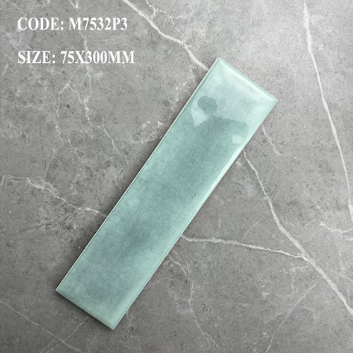 Gạch thẻ men bóng xanh M-TMGF-P-G - 75x300