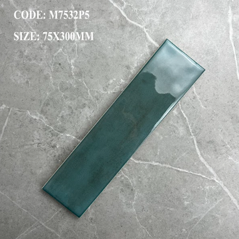  Gạch thẻ men bóng xanh M-TMGF-P-M - 75x300 