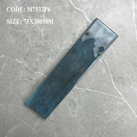  Gạch thẻ men bóng màu xanh M-TMGF-P-N - 75x300 