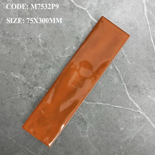 Gạch thẻ men bóng màu cam M-TMGF-P-X - 75x300