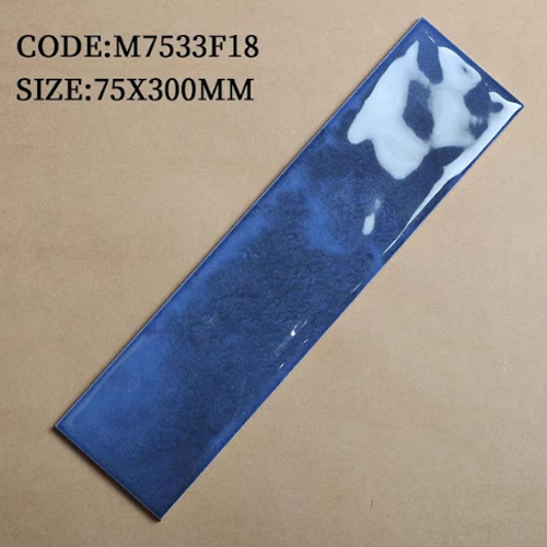 Gạch thẻ men bóng màu xanh dương M-TMGG-F-DV - 75x300