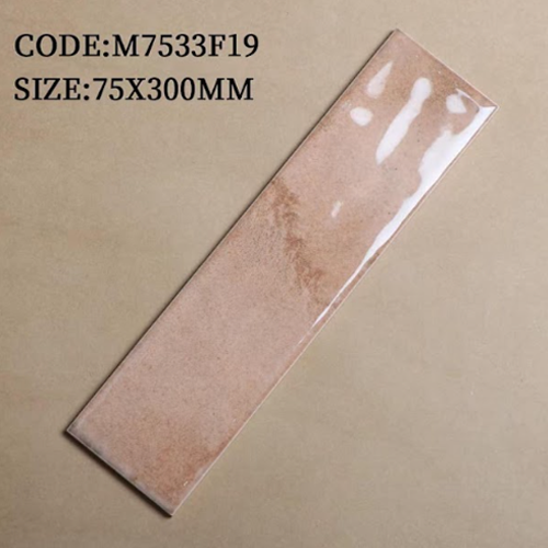 Gạch thẻ men bóng màu nâu kem M-TMGG-F-DX - 75x300