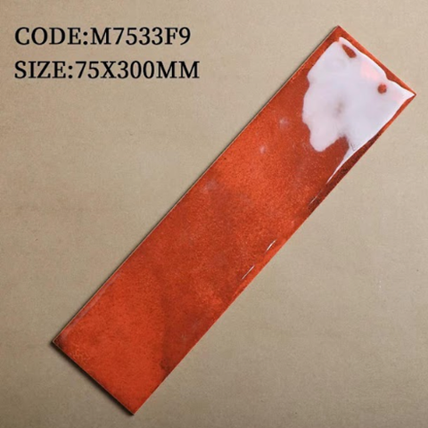  Gạch thẻ men bóng màu đỏ M-TMGG-F-X - 75x300 