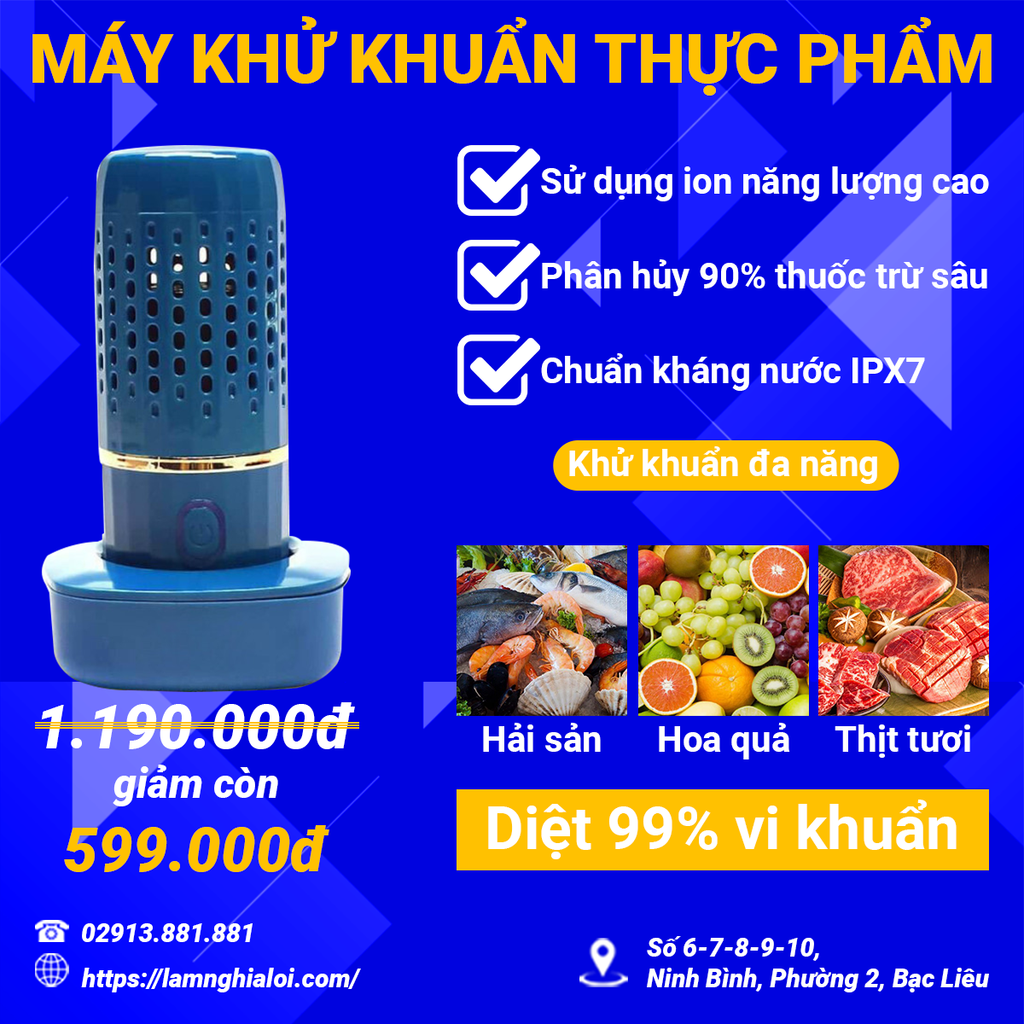 Máy khử khuẩn rau củ quả BG-06