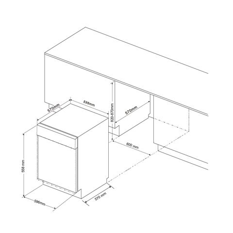  Máy rửa chén MDW14-S08SI 