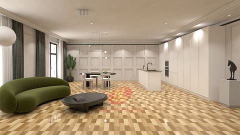  Gạch lát nền đá bóng kính vân gỗ ghép nâu MK-NNDF-D - 60x60 