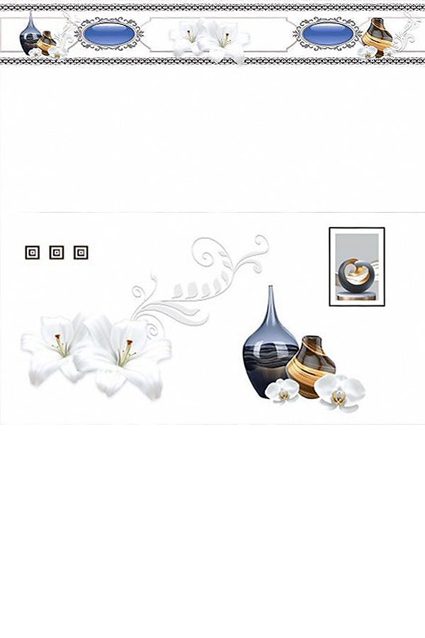 Gạch ốp men bóng vân sọc gợn sóng điểm hoa MK-GNMG - 30x60