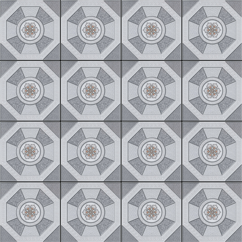 Gạch lát nền sân vườn men mờ hoa văn xám MK- HDVG - 40x40