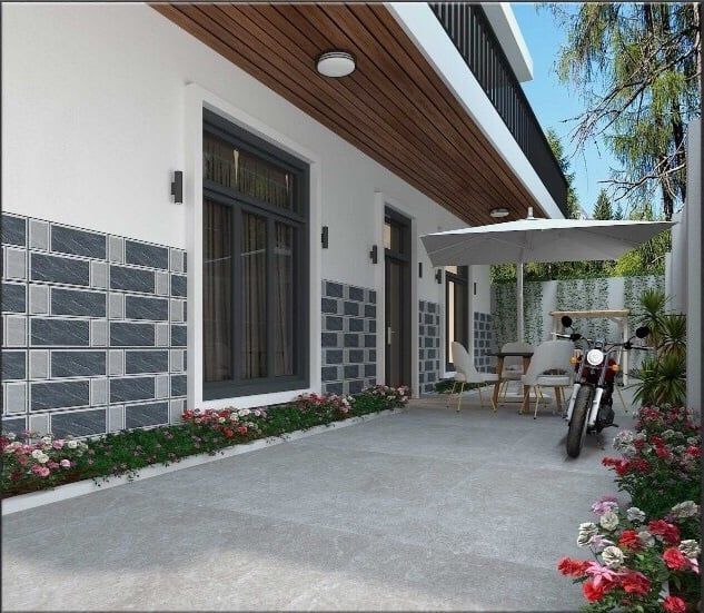 Gạch lát nền sân vườn đá xám - NPS - HZNZF - 40X60