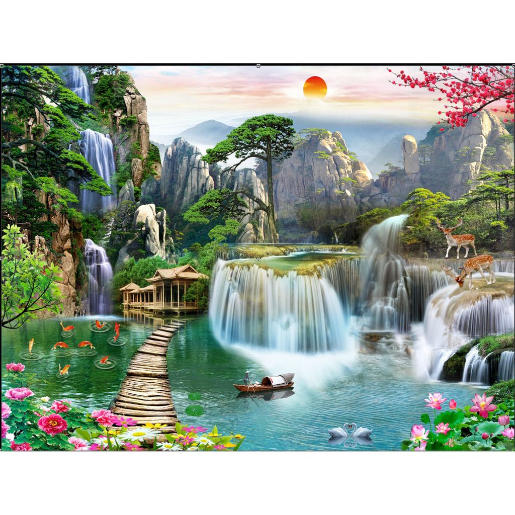 Gạch tranh phong cảnh NT-1445