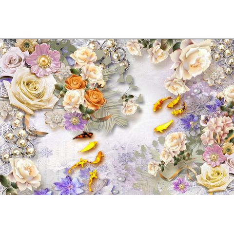  Gạch tranh hoa và cá NT-1544 