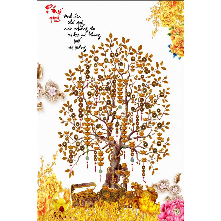 Gạch tranh cây tiền NT-1705