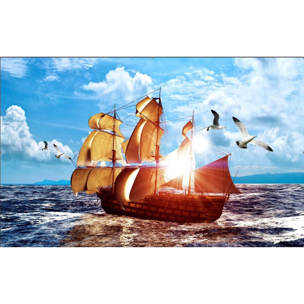 Gạch tranh thuận buồm xuôi gió NT-1807