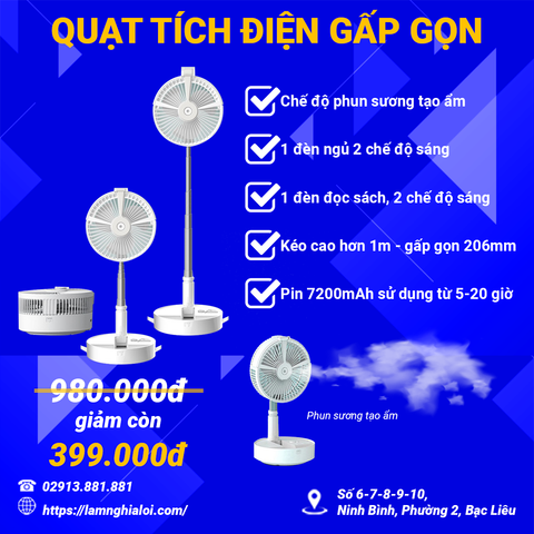  Quạt phun sương gấp gọn H9 