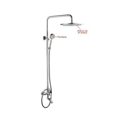  Sen cây nóng lạnh inox 304 bóng (tay sen tăng áp)  9177 