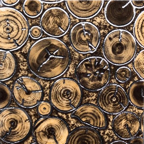  Gạch ốp lát đá bóng kính trang trí gỗ nâu SG-GXZZV - 30x30 