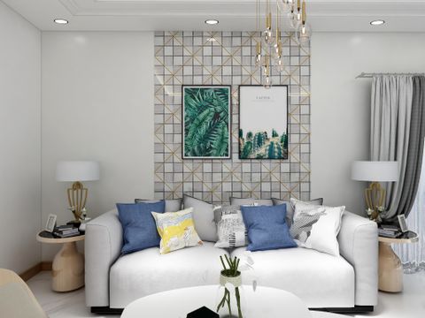  Gạch ốp lát đá bóng kính trang trí vân xám môn ô vuông SG-GXZFZ - 30x30 