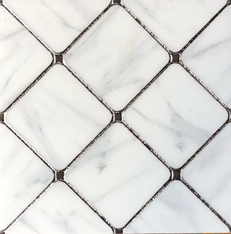  Gạch ốp lát đá bóng kính trang trí trắng vân khói ô vuông xéo SG-GXZFF - 30x30 