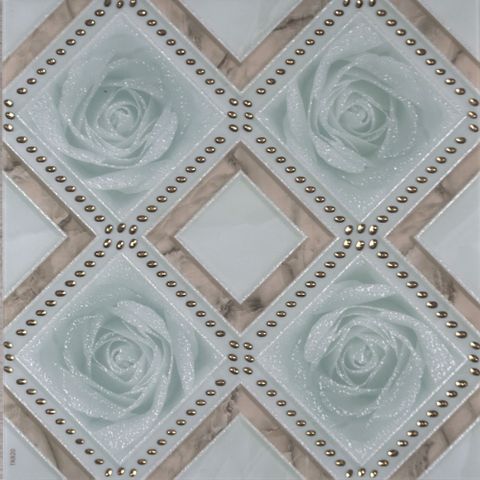  Gạch ốp lát đá bóng kính trang trí ô vuông hoa hồng SG-GXZFH - 30x30 