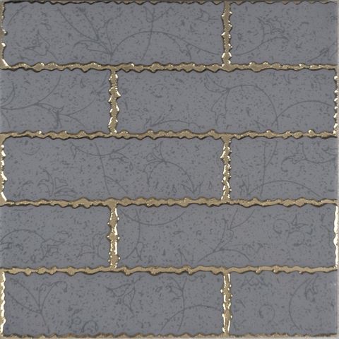  Gạch ốp lát đá bóng kính trang trí ô chữ nhật xám nhũ bạc SG-GXZFT - 30x30 