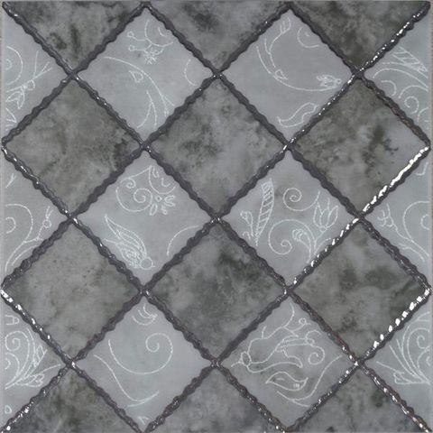 Gạch ốp lát đá bóng kính trang trí ô vuồng xéo hoa văn nhũ bạc SG-GXZFX- 30x30 