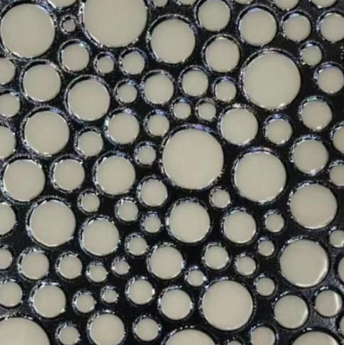 Gạch trang trí đá bóng kính đen bi kem SG-GXDTM - 30x30