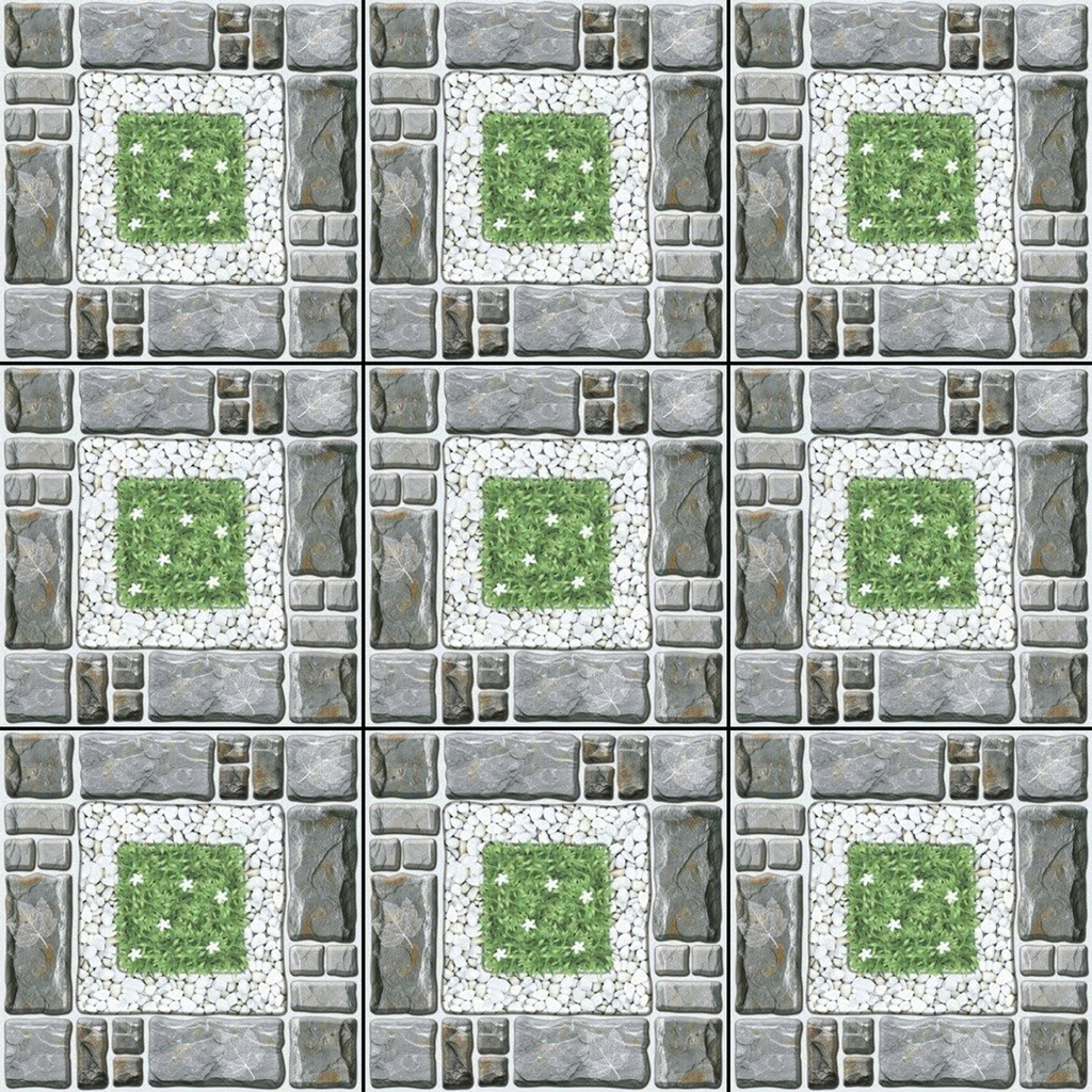 Gạch lát nền sân vườn men mờ hoa văn xám GR-MHZN - 50x50