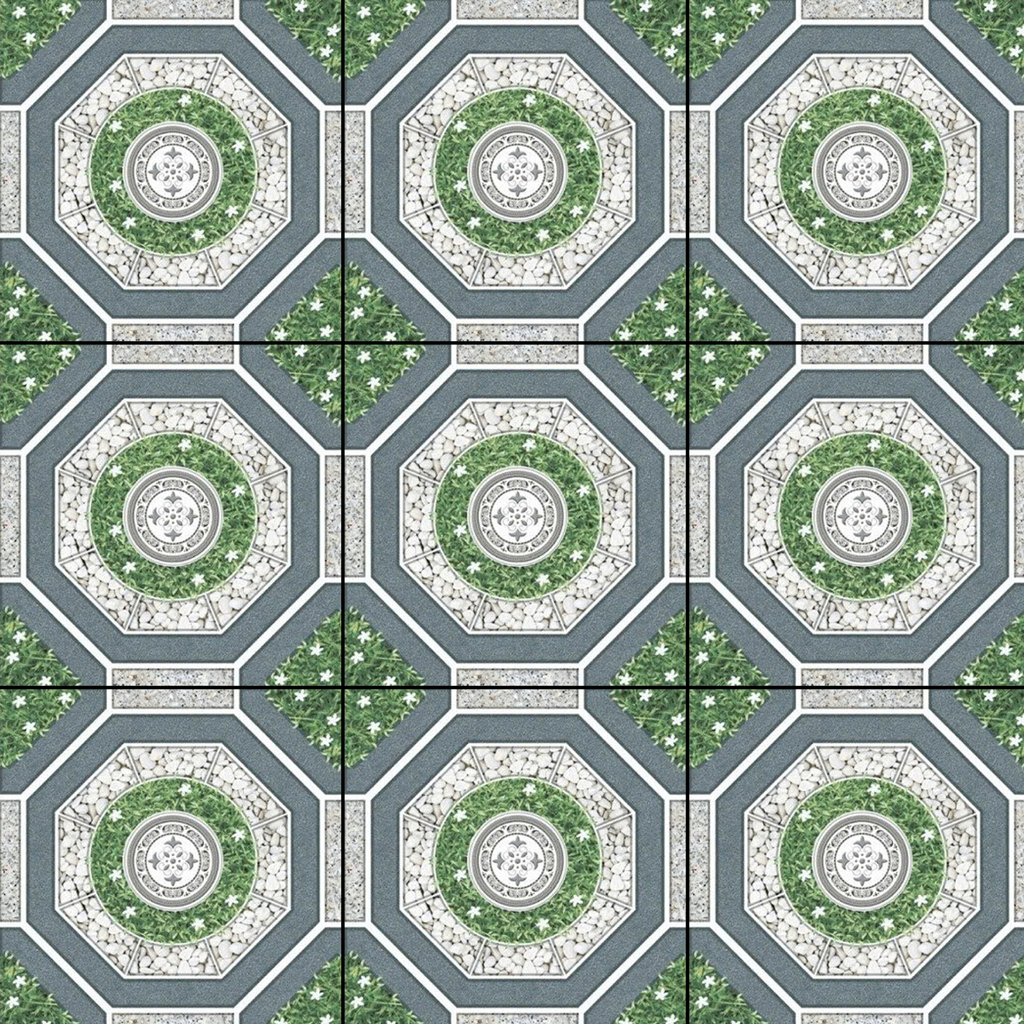 Gạch lát nền sân vườn men mờ hoa văn xám GR-MHZT - 50x50