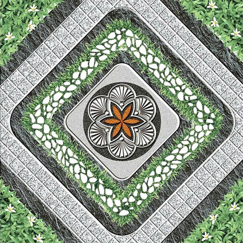 Gạch lát nền sân vườn men mờ hoa văn xám GR-MVZD - 50x50
