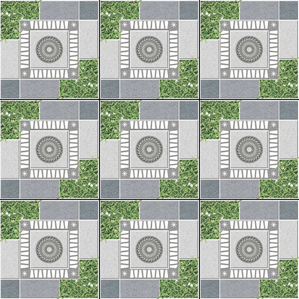 Gạch lát nền sân vườn men mờ hoa văn xám GR-MVZG - 50x50
