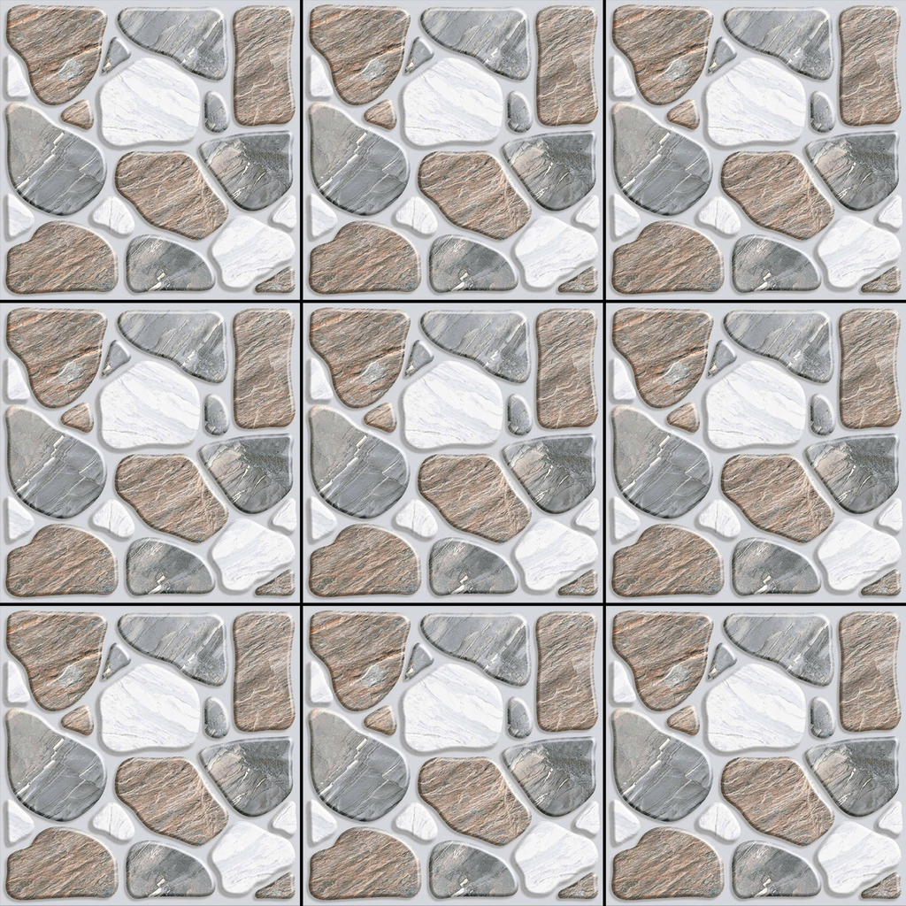 Gạch lát nền sân vườn men mờ hoa văn xám GR-MVZH - 50x50