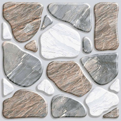 Gạch lát nền sân vườn men mờ hoa văn xám GR-MVZH - 50x50