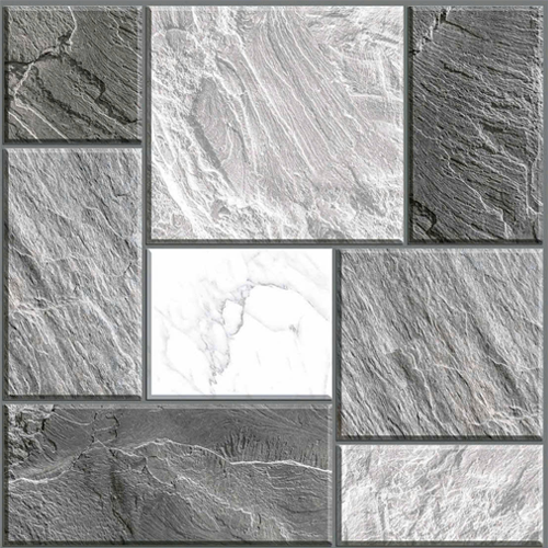 Gạch lát nền sân vườn men mờ hoa văn xám GR-MVZN - 50x50