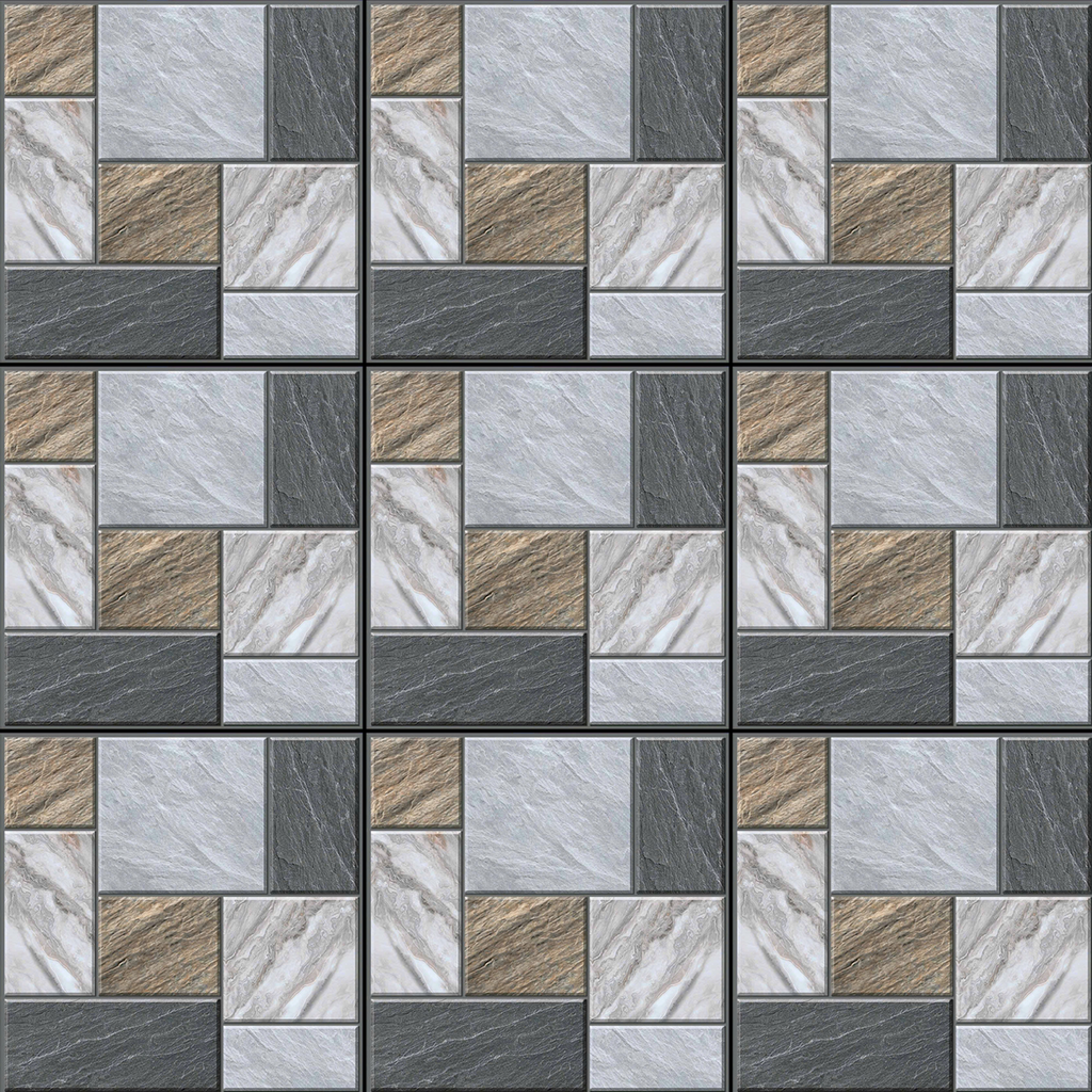 Gạch lát nền sân vườn men mờ hoa văn xám GR-MVZT - 50x50