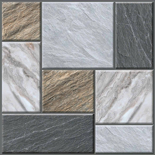 Gạch lát nền sân vườn men mờ hoa văn xám GR-MVZT - 50x50