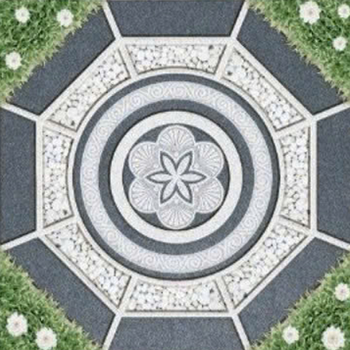 Gạch lát nền sân vườn men mờ hoa văn xám SDT-MDZH - 50x50