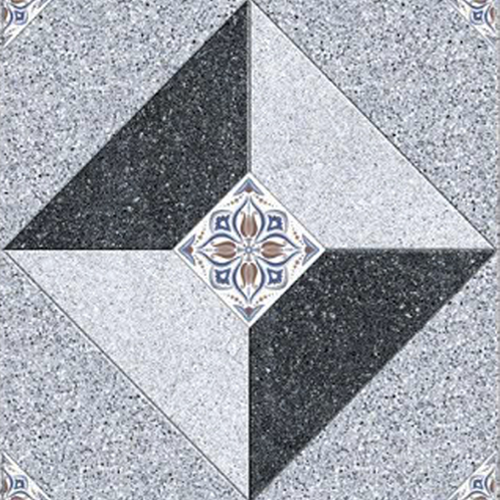Gạch lát nền sân vườn men mờ hoa văn xám DB-MZG - 50x50