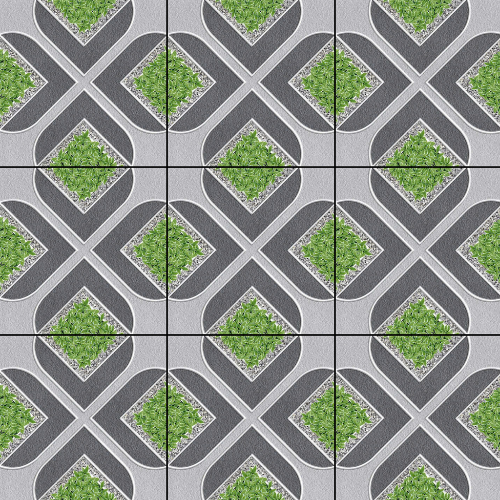 Gạch lát nền sân vườn men mờ hoa văn xám DB-MFD - 50x50