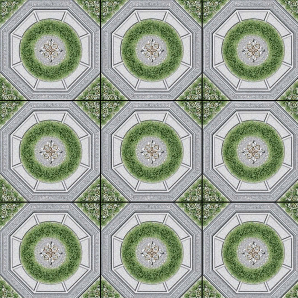 Gạch lát nền sân vườn men mờ hoa văn xám SDT-MDZT - 50x50