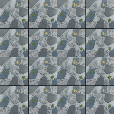  Gạch lát nền sân vườn men mờ hoa văn sỏi cỏ xám xanh SV-HNZM - 40x40 